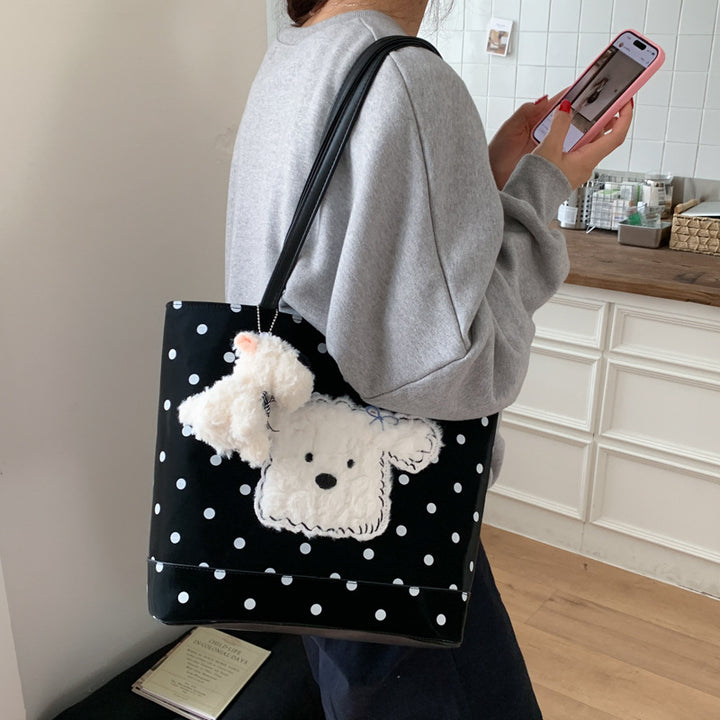 Plush shoulder bag with playful dog motif Kalsten