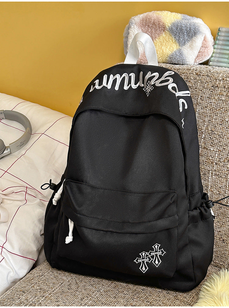 Casual Multi-Pocket Canvas School Backpack