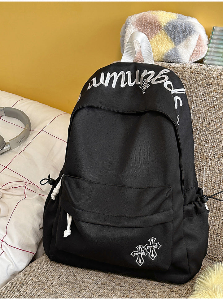 Casual Multi-Pocket Canvas School Backpack