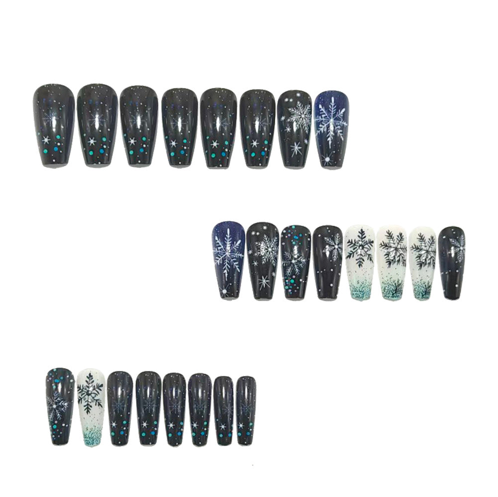 Artificial nails with winter snowflake design Kalsten