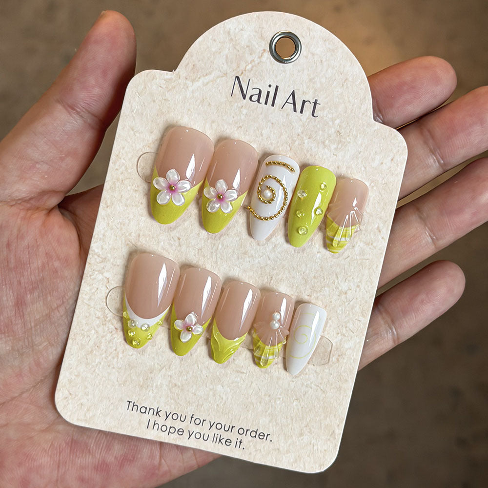 Artistic Designed Press-On Nail Set Kalsten