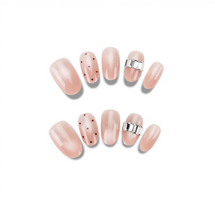Elegant Decorative Press-On Nail Set with Accents Kalsten