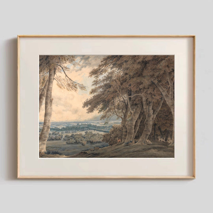 Framed Picturesque Waterfall Artwork
