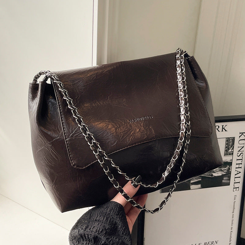 Shoulder Bag with Chain Detail