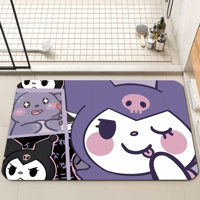 Playful Cartoon-Themed Bath Mat Kalsten
