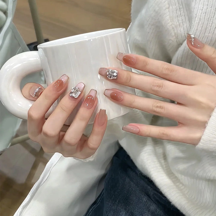 Ombre Press-On Nails with Glossy Finish Kalsten