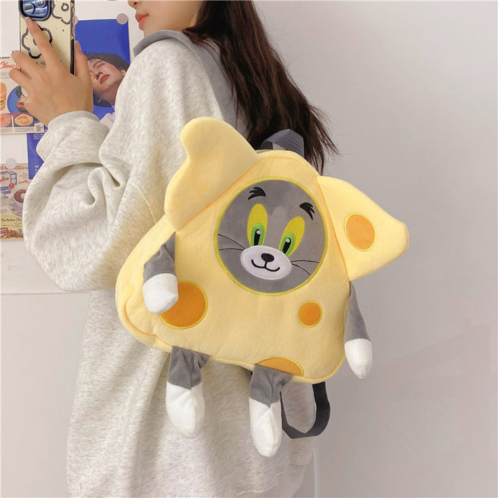 Plush Backpack in Cheese Design Kalsten