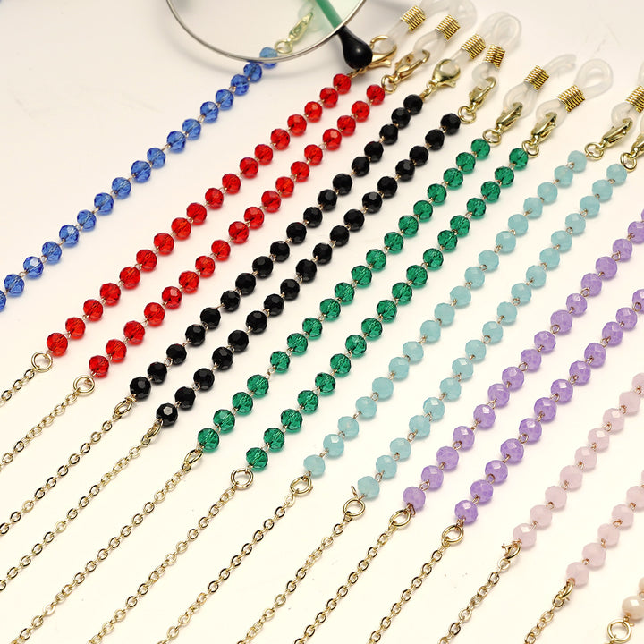 Decorative Stone-Accented Eyewear Chain Kalsten
