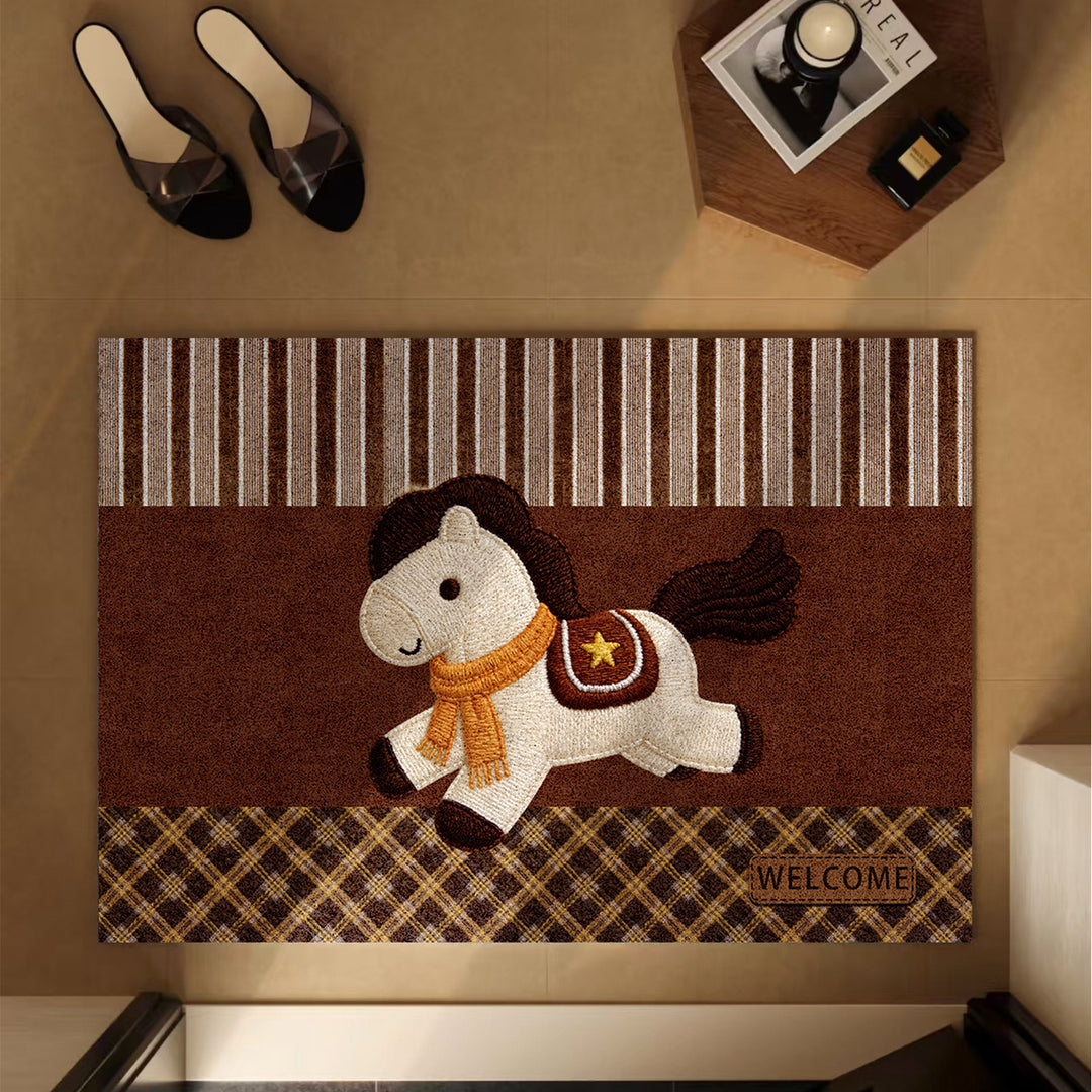 Cute Cat-Themed Welcome Mat
