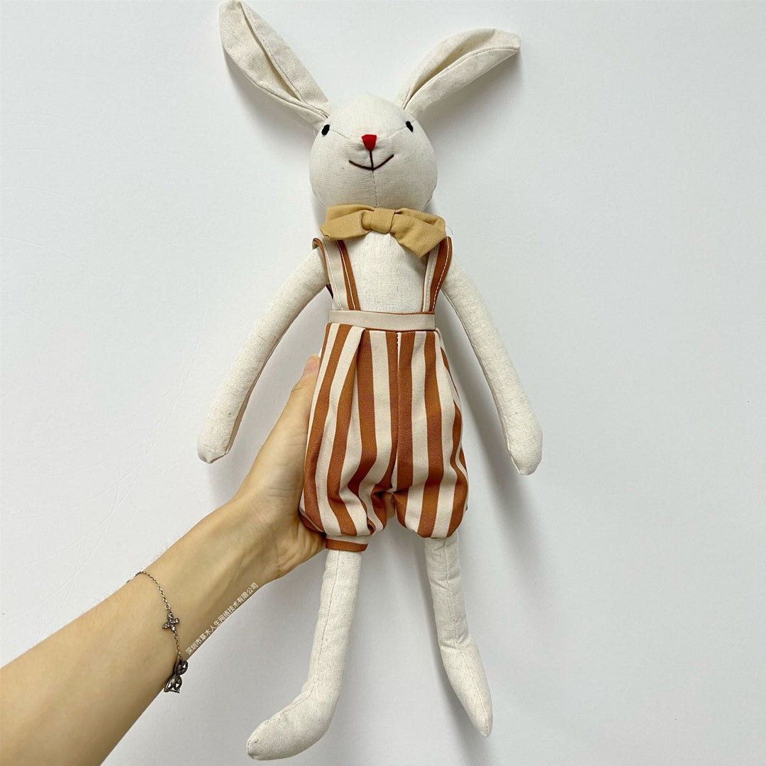 Handmade Organic Linen Long‑Leg Bunny Soft Toy