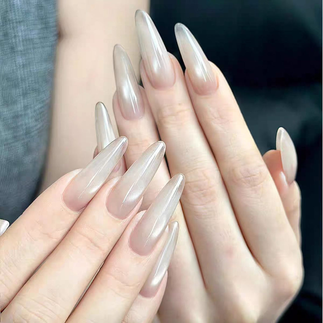 Stylish Long Stiletto Glossy Press-On Nails Kalsten