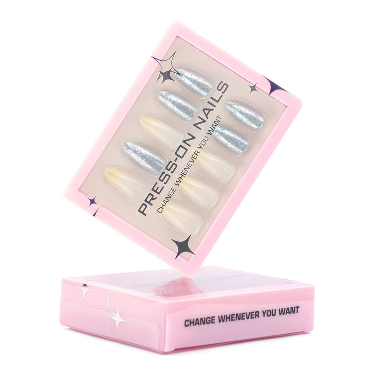 Artificial press-on nails with high-quality glitter accents Kalsten