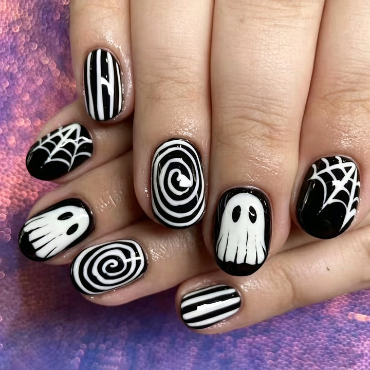 Halloween-Themed Manual Nail Art Set