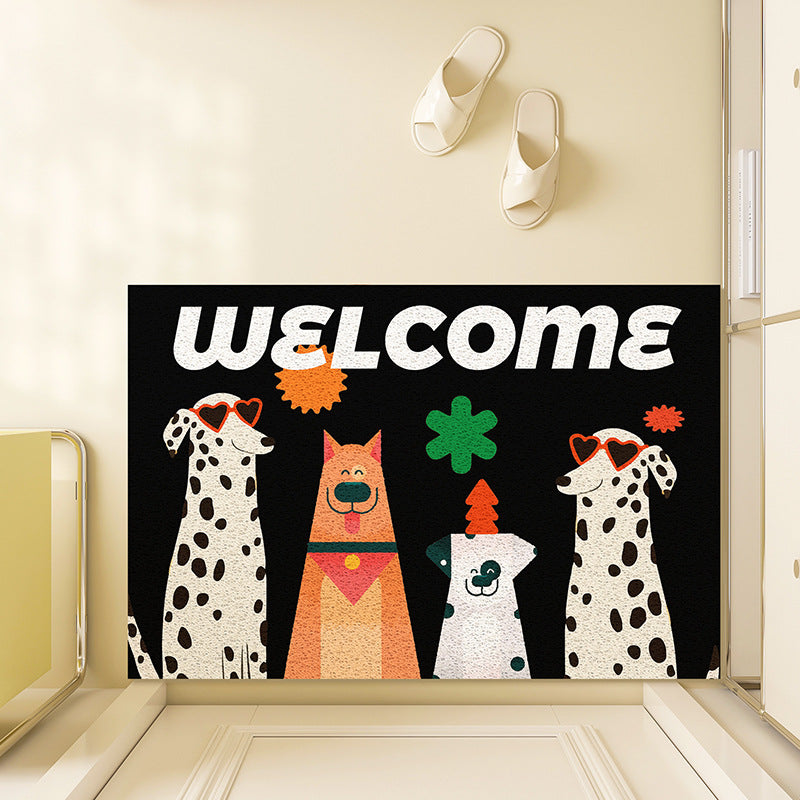 Playful Illustrated Welcome Mat Kalsten