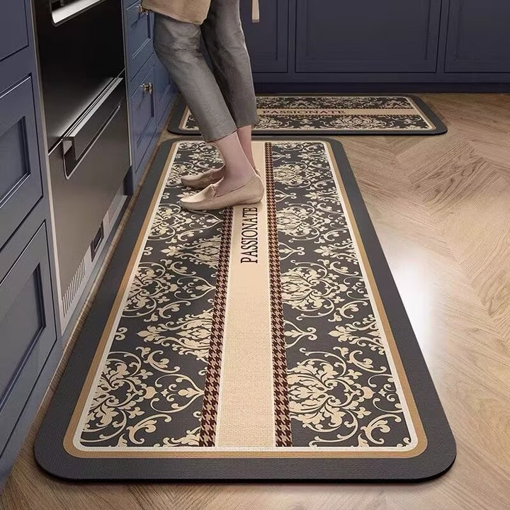 Vintage-Inspired Comfort Kitchen Runner Mat