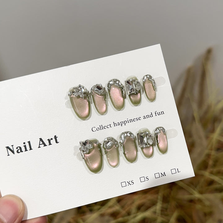 Glamorous Rhinestone-Studded Nail Art Set