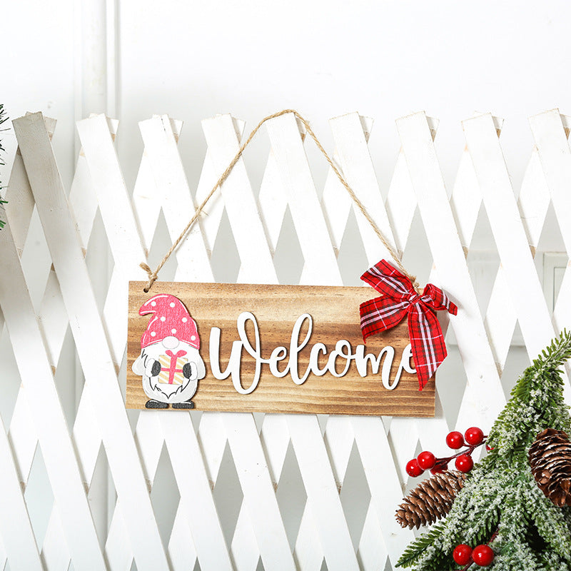 Welcome sign made of wood Kalsten