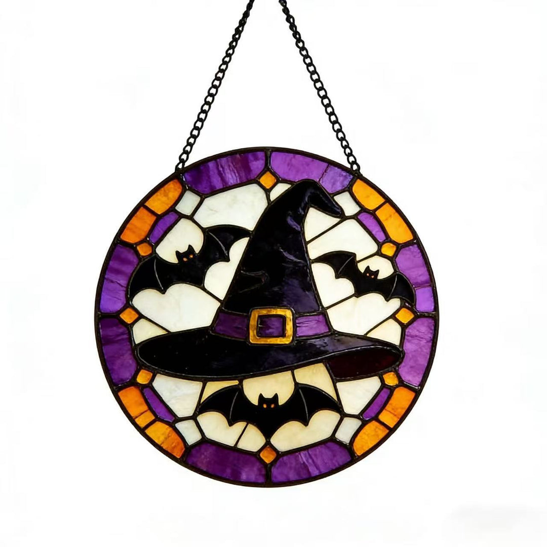 Decorative Skull Stained Glass Wall Art Kalsten