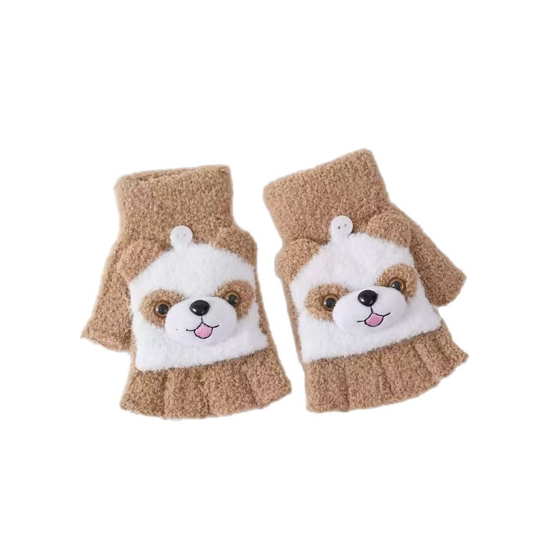Cute Panda-Themed Fingerless Gloves Kalsten