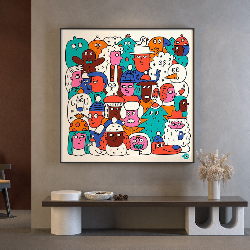 Colorful Cartoon Canvas Art