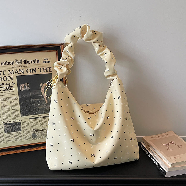Casual Polka Dot Slouchy Handbag