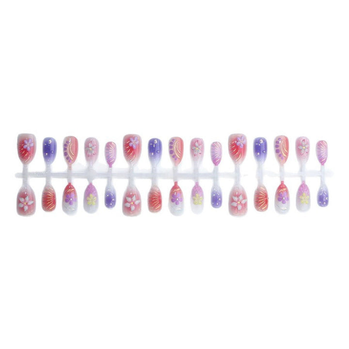 Floral Press-On Nail Art Set