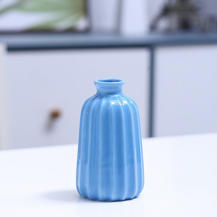 Ribbed Ceramic Bud Vase Kalsten