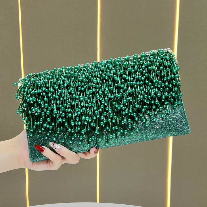 Beaded Fringe Evening Clutch