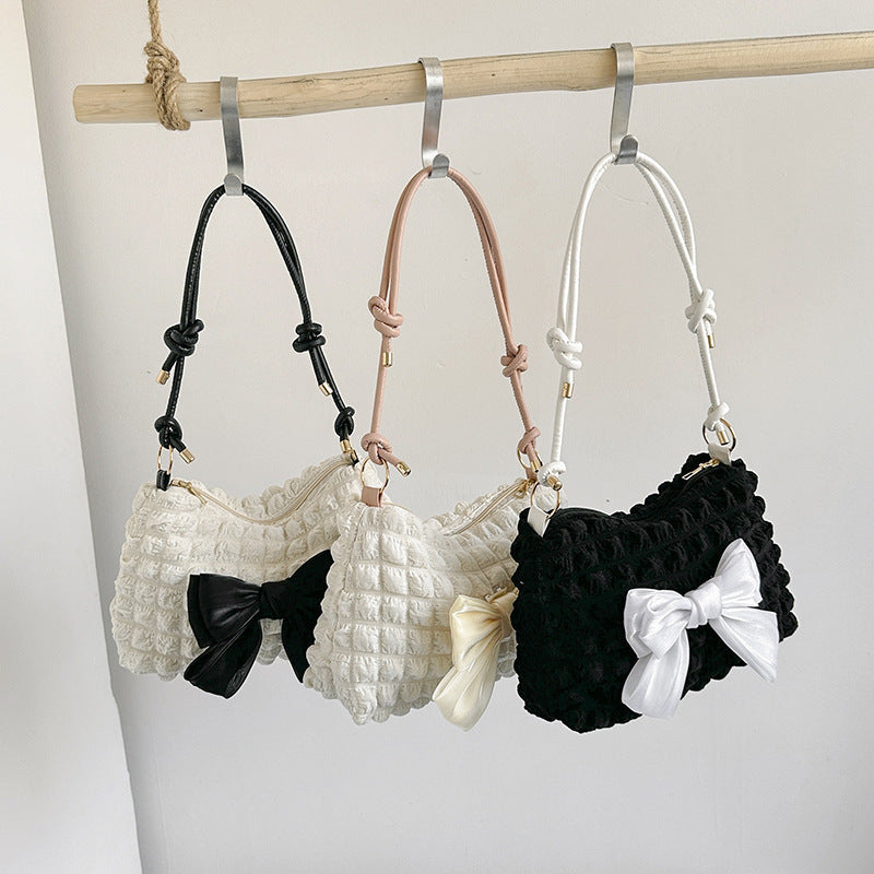 WoBow-Embellished Textured Handbag Kalsten