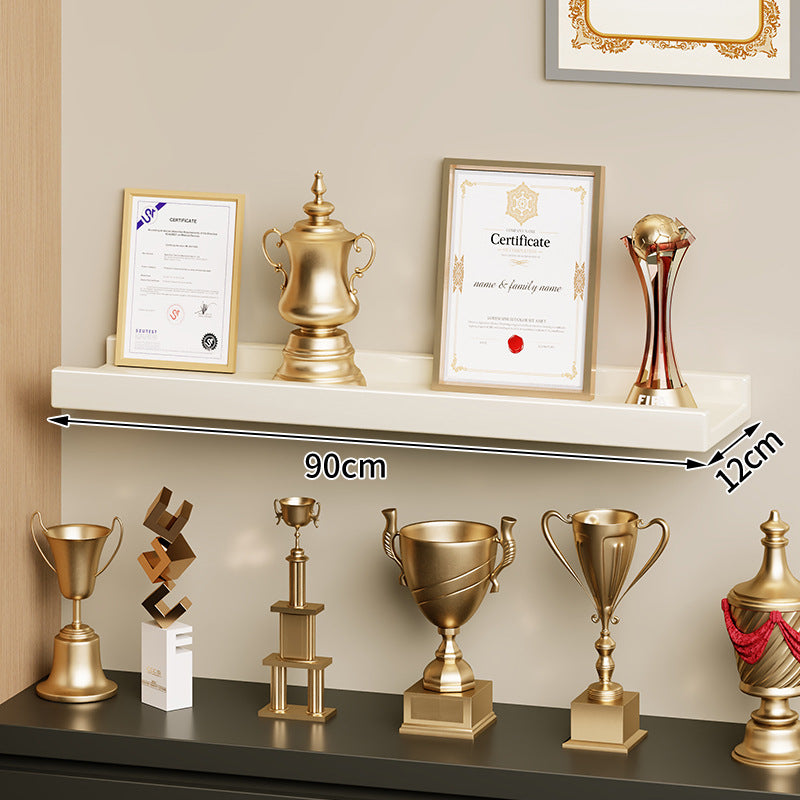 Wall-Mounted Floating Display Shelf Lacquered High-Gloss MDF