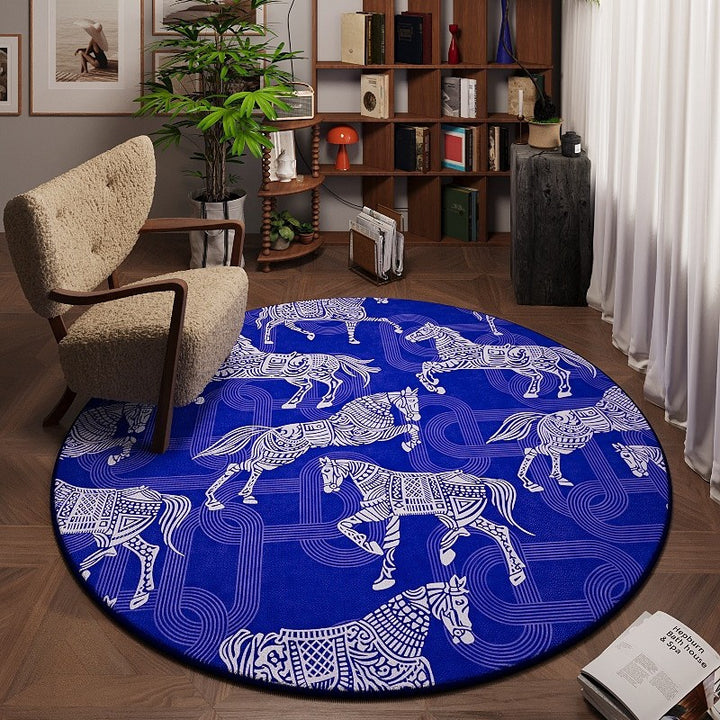 Artistic Horse-Patterned Area Rug for Home Decor