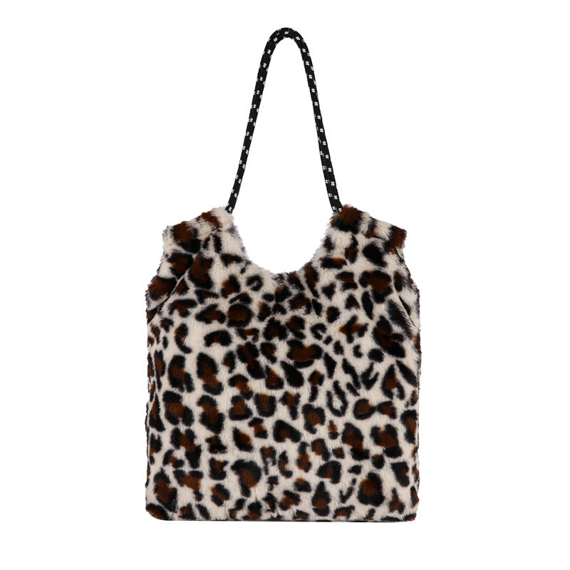 Animal Print Faux Fur Tote