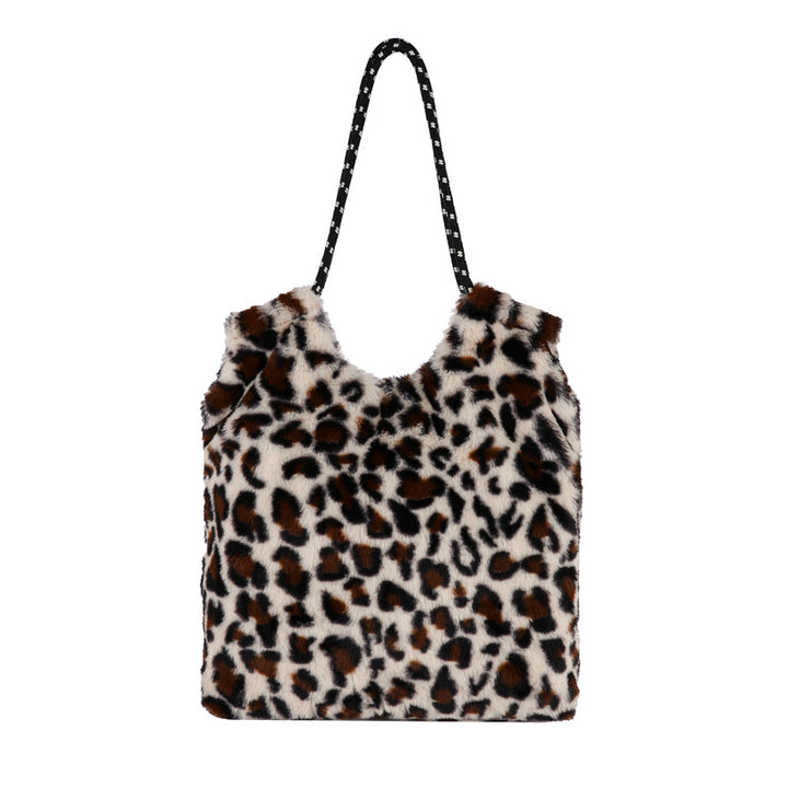 Animal Print Faux Fur Tote