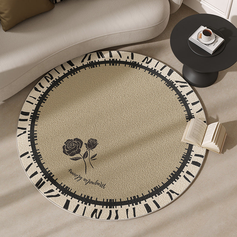Round Motivational Area Rug Kalsten