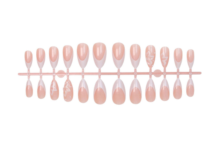 Artificial Nail Set with elegant tips and romantic accents Kalsten
