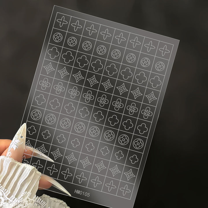 Butterfly Nail Art Stencil Sheet