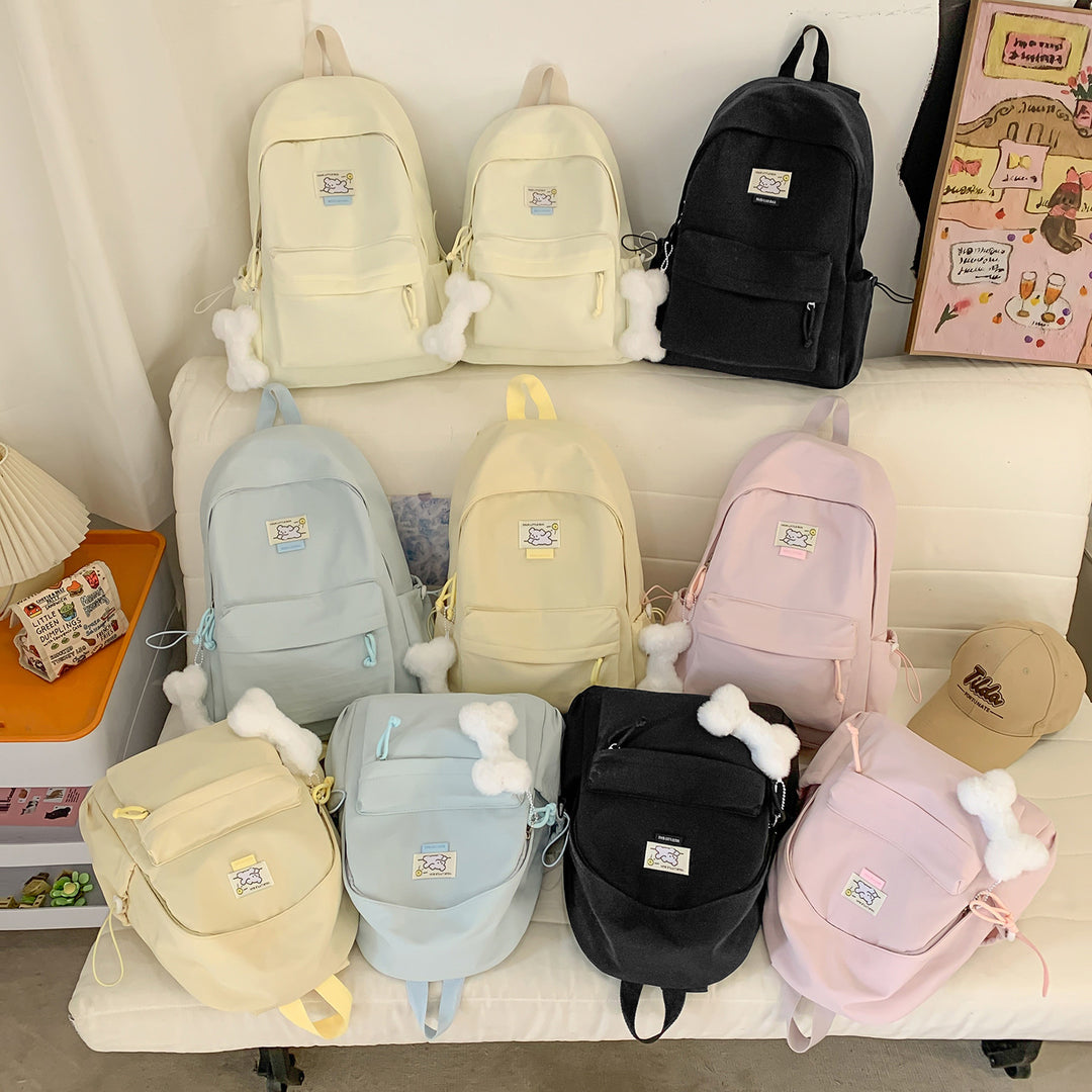 Cute Plush-Embellished Casual Backpack Kalsten