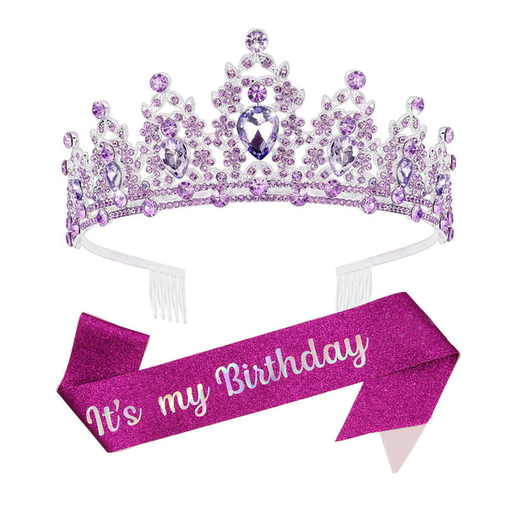 Women's black embellished tiara with elegant design Kalsten