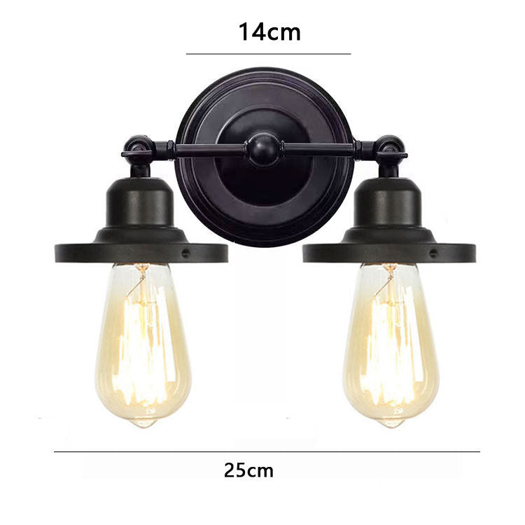 Industrial Style Double-Bulb Wall Light
