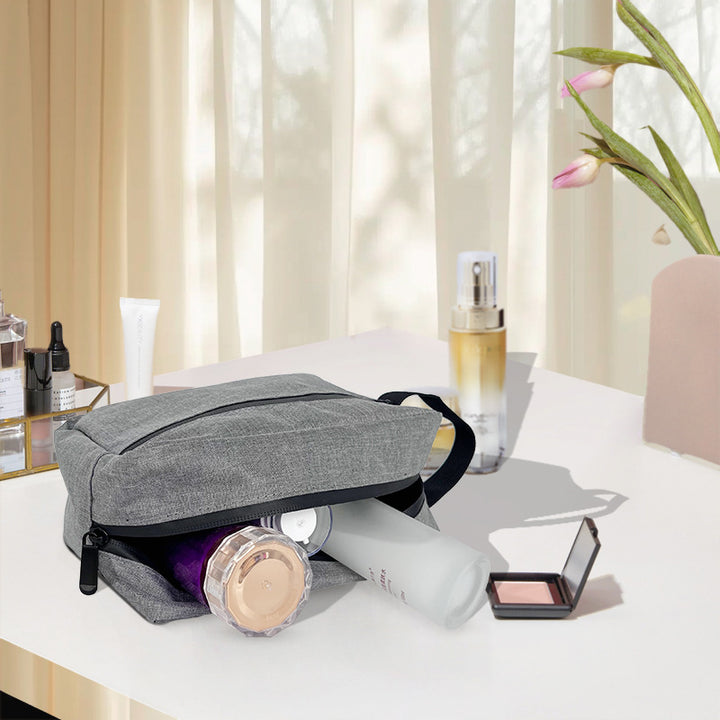 Practical cosmetic bag with two zippers Kalsten