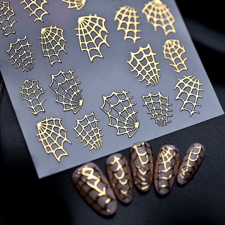 Shiny Spider Web Nail Art Decals