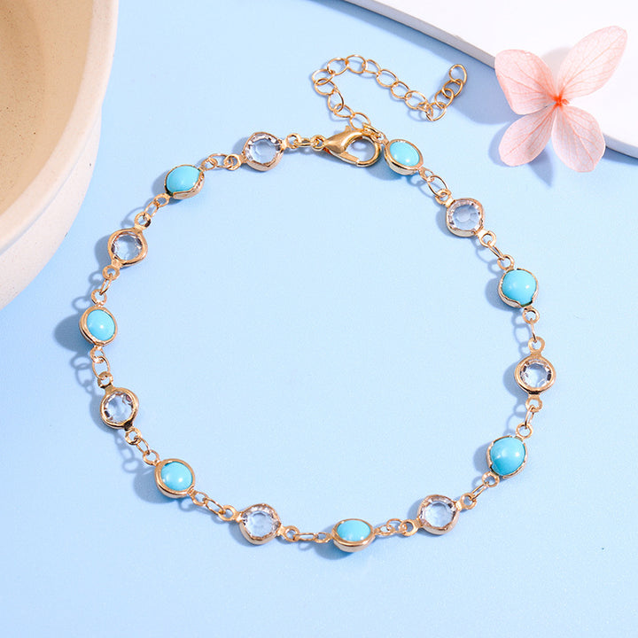 Decorative Gemstone Anklet Kalsten