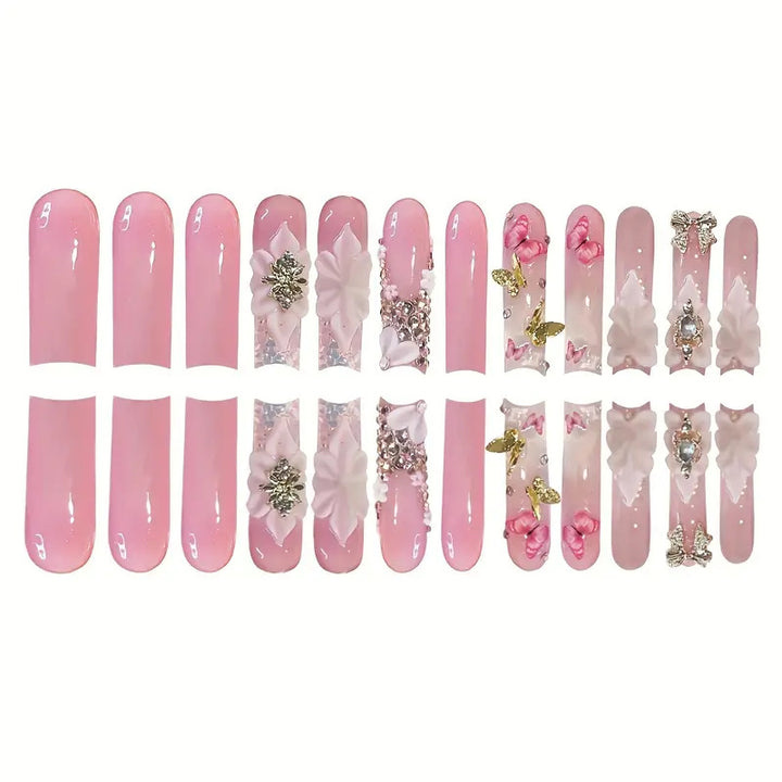 Floral-Inspired Acrylic Nail Art Kalsten