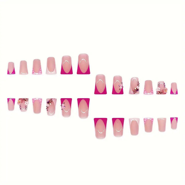 Decorative Floral Acrylic Nail Art Extensions Kalsten