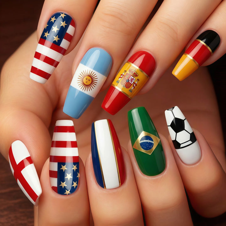 Artificial nails with national flag designs Kalsten