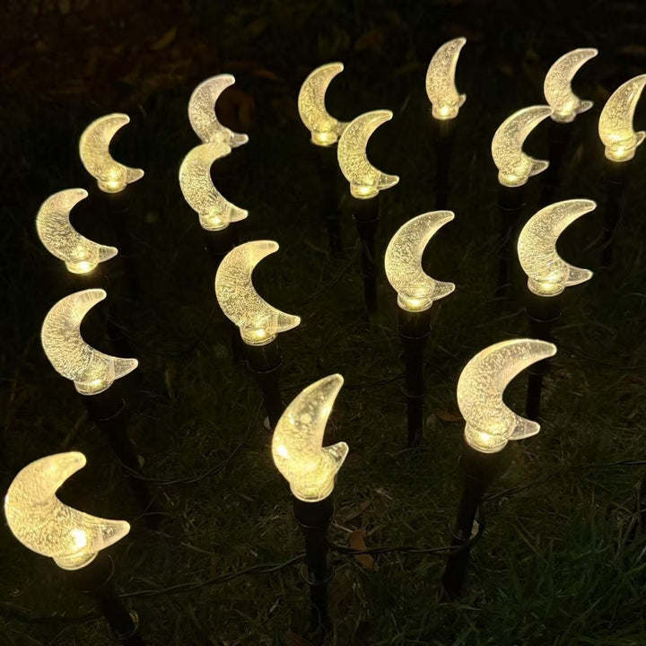 Crescent Moon Solar Garden Stake Lights Kalsten