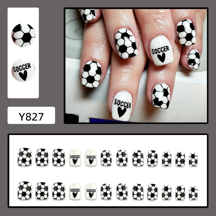 Creative nail design with football motif Kalsten