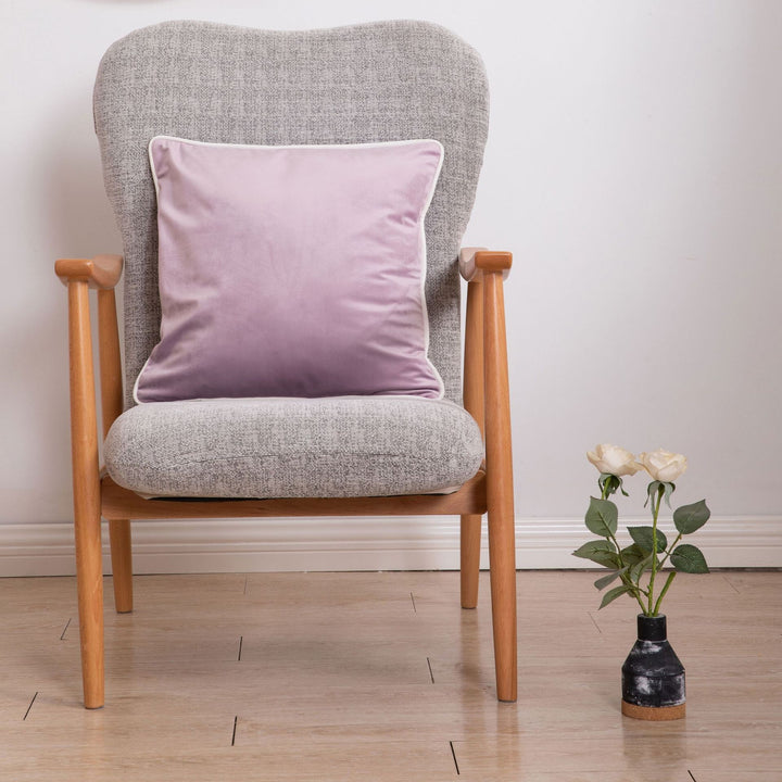 Luxury Velvet Throw Cushion with Contrast Piping