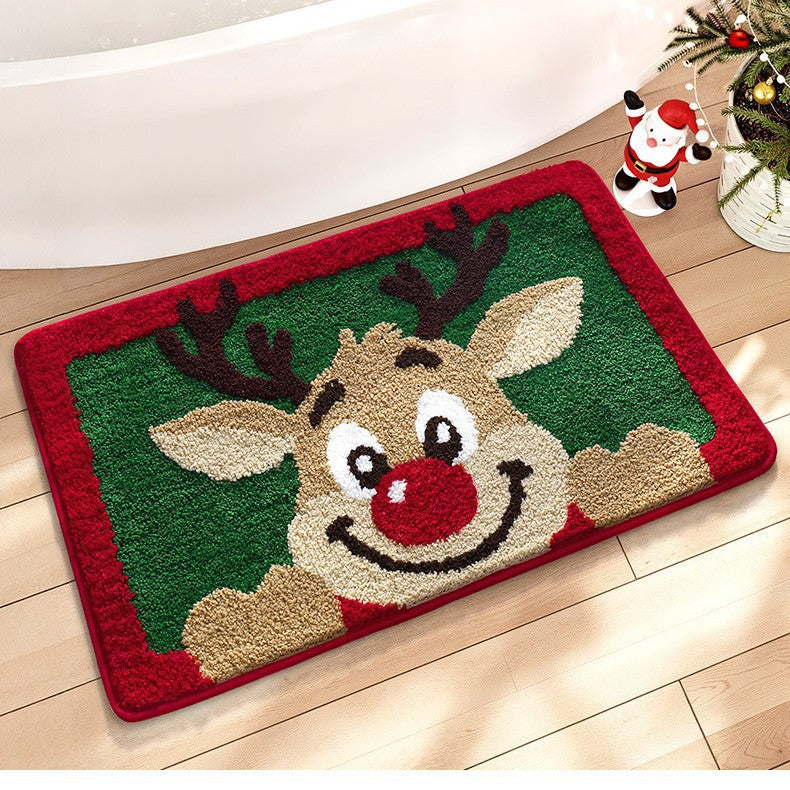 Festive Snowflake Bath Mat for Bathroom