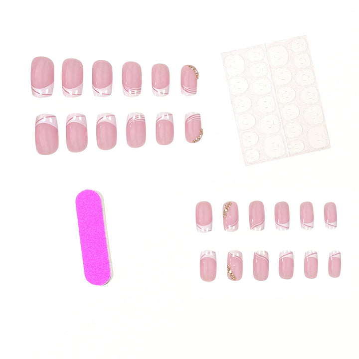 Elegant French Tip Gel Nail Enhancements Kalsten